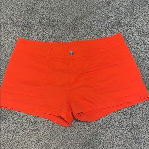 Bright orange Arizona jean shorts